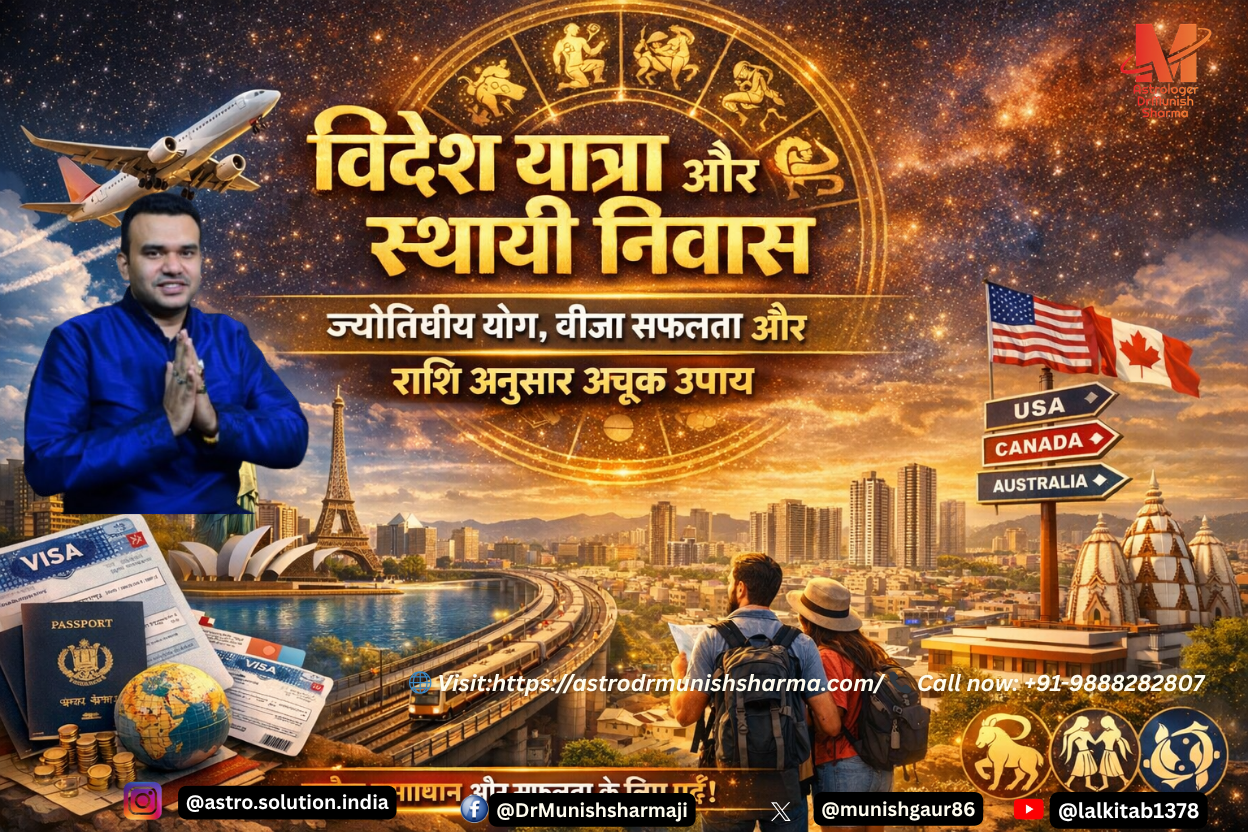 विदेश यात्रा और स्थायी निवास के लिए ज्योतिषीय योग और राशि अनुसार उपाय