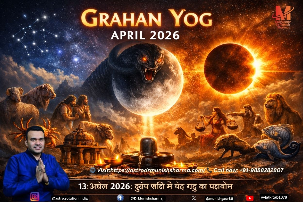 Grahan Yog April 2026 – चंद्रमा और राहु की युति कुंभ राशि में