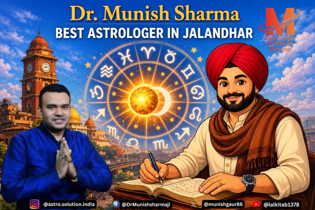 Best Astrologer in Jalandhar offering Vedic astrology, Lal Kitab remedies, love marriage solutions, career guidance, and Vastu consultation. Love Marriage Astrologer Punjab with Venus & Jupiter remedies for inter‑caste marriage success. Career Astrology Guidance Jalandhar for government jobs, promotions, startups, and foreign settlement. Lal Kitab Remedies Jalandhar for Shani Sade Sati, Rahu‑Ketu dosha, Manglik dosha, and Nazar dosha. Vastu Consultant Jalandhar correcting wealth corners and boosting business prosperity.