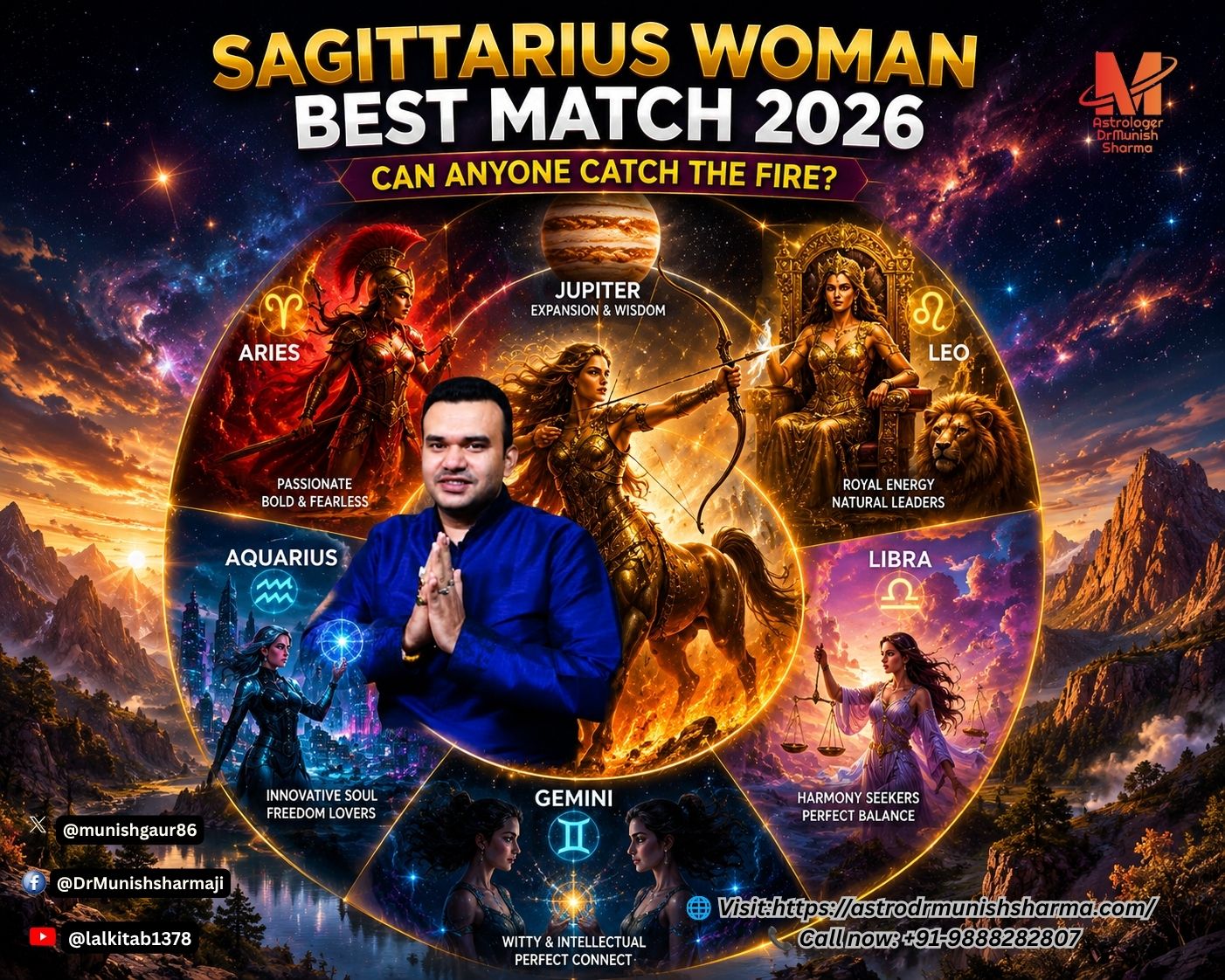 Sagittarius woman Aries man compatibility 2026, fiery zodiac love match, cosmic marriage astrology, passion adventure soulmate Sagittarius woman Leo man soulmate 2026, glamorous zodiac couple, marriage astrology, charismatic power duo Sagittarius woman Aquarius man compatibility 2026, visionary zodiac love, intellectual soulmate marriage astrology Sagittarius woman Libra man compatibility 2026, cultured romance astrology, harmonious marriage love match Sagittarius woman Gemini man compatibility 2026, opposite zodiac attraction, soulmate astrology marriage chemistry