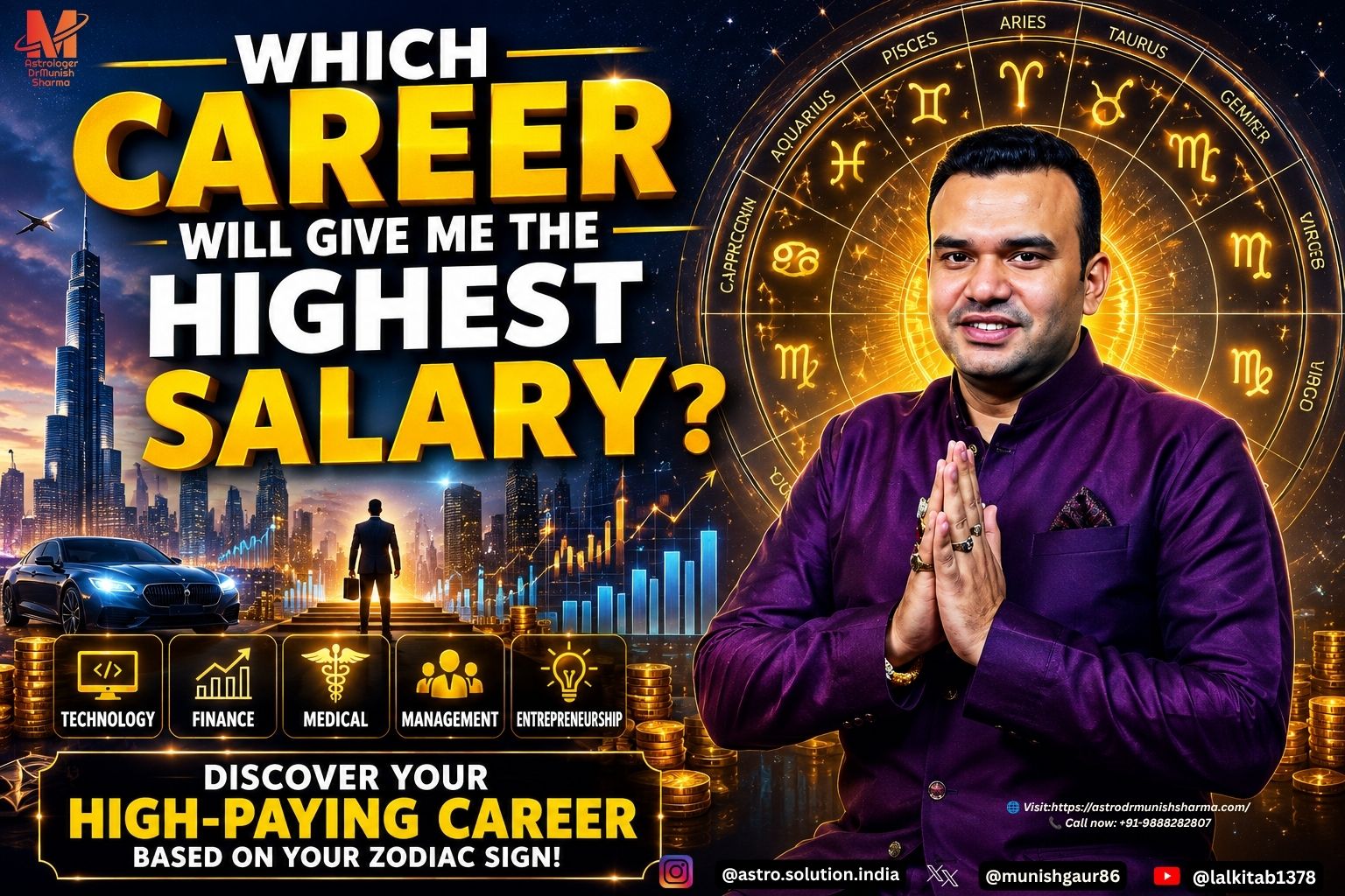 AI Career Astrology: "AI architect career astrology guidance, Rahu Mars influence, high salary technology jobs India USA" Healthcare Astrology: "Medical astrology surgeon career Sun Moon Mars planetary alignment, high income healthcare jobs India" Finance Astrology: "Investment banker astrology Jupiter Mercury wealth career guidance, high salary finance jobs globally" Corporate Leadership Astrology: "CEO career astrology Sun Saturn planetary strength, corporate leadership high salary success India USA"