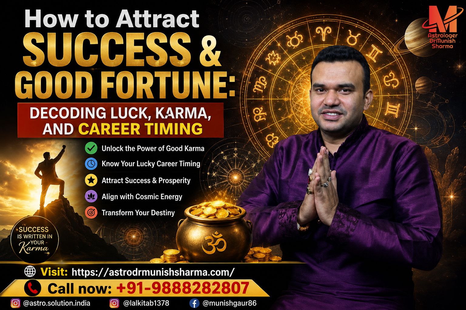 Luck Surface Area — “Astrology career timing with Luck Surface Area formula for success and opportunity magnetism.” Career Astrology — “Vedic astrology career guidance with 9th house fortune and 10th house karma activation.” Jupiter Transit — “Guru Gochar Jupiter transit expanding career growth, mentorship, and financial breakthroughs.” Mahadasha Periods — “Planetary Mahadasha and Antardasha cycles influencing career expansion and timing.”